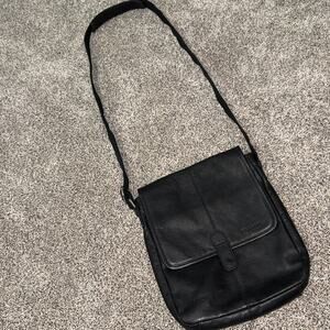 Black Cole Haan Leather Men's Crossbody Bag